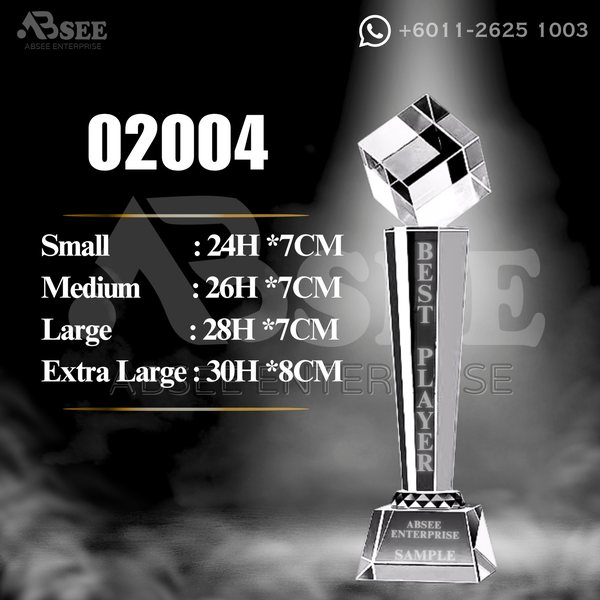 Crystal Trophy 02004 for company awards – ABSEE Malaysia