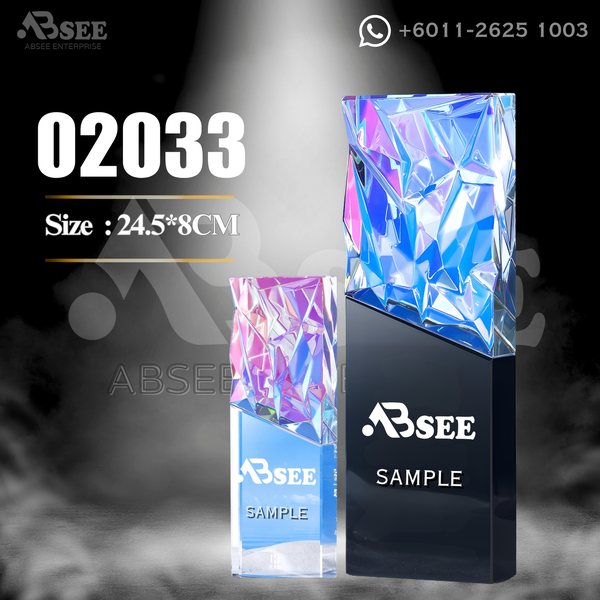 Crystal Trophy 02033 for company awards – ABSEE Malaysia