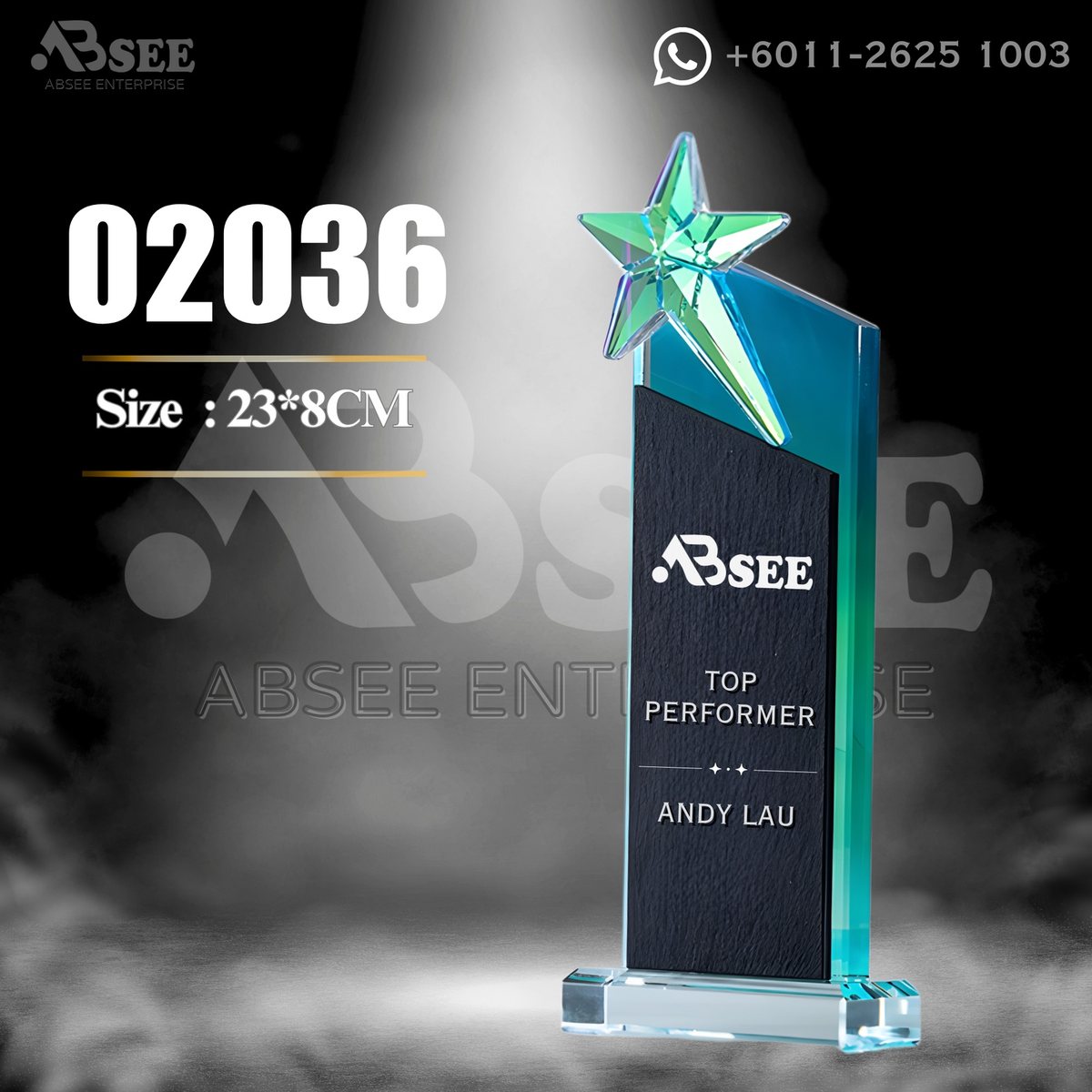 Crystal Trophy 02036 for company awards – ABSEE Malaysia