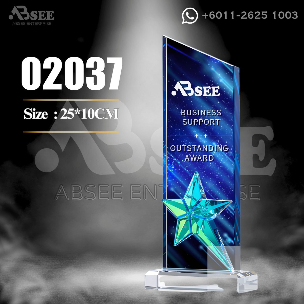 Crystal Trophy 02037 for company awards – ABSEE Malaysia