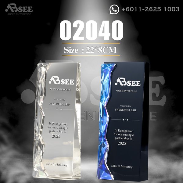 Crystal Trophy 02040 for company awards – ABSEE Malaysia