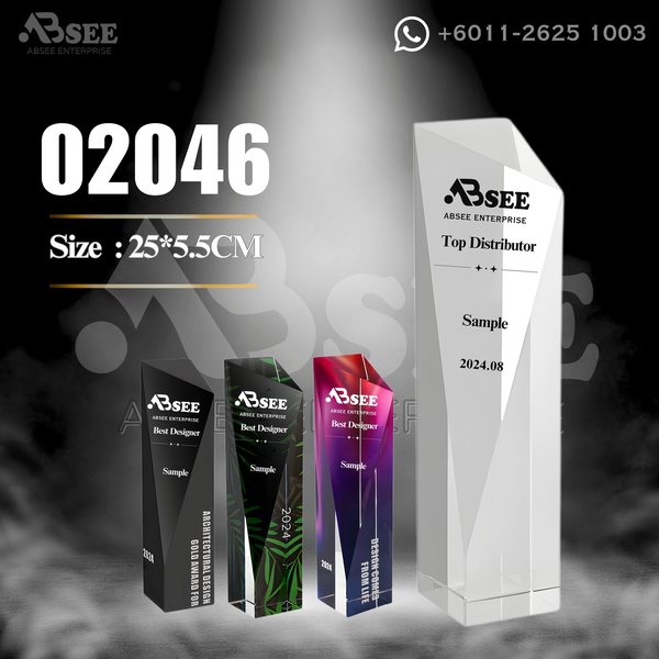 Crystal Trophy 02046 for company awards – ABSEE Malaysia