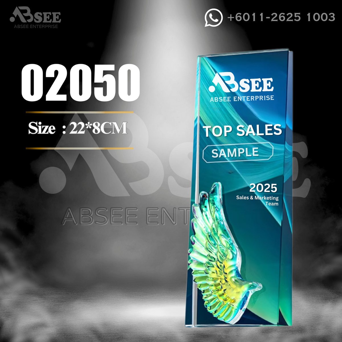 Crystal Trophy 02050 for company awards – ABSEE Malaysia