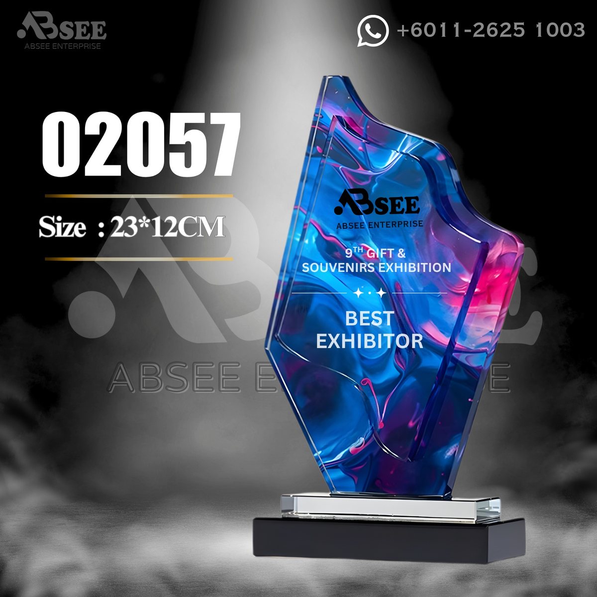 Crystal Trophy 02057 for company awards – ABSEE Malaysia