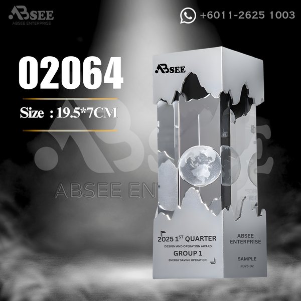 Crystal Trophy 02064 for company awards – ABSEE Malaysia