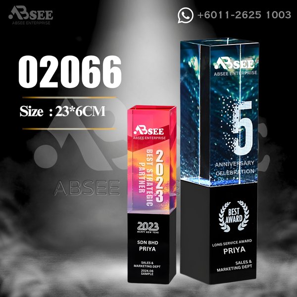Crystal Trophy 02066 for company awards – ABSEE Malaysia
