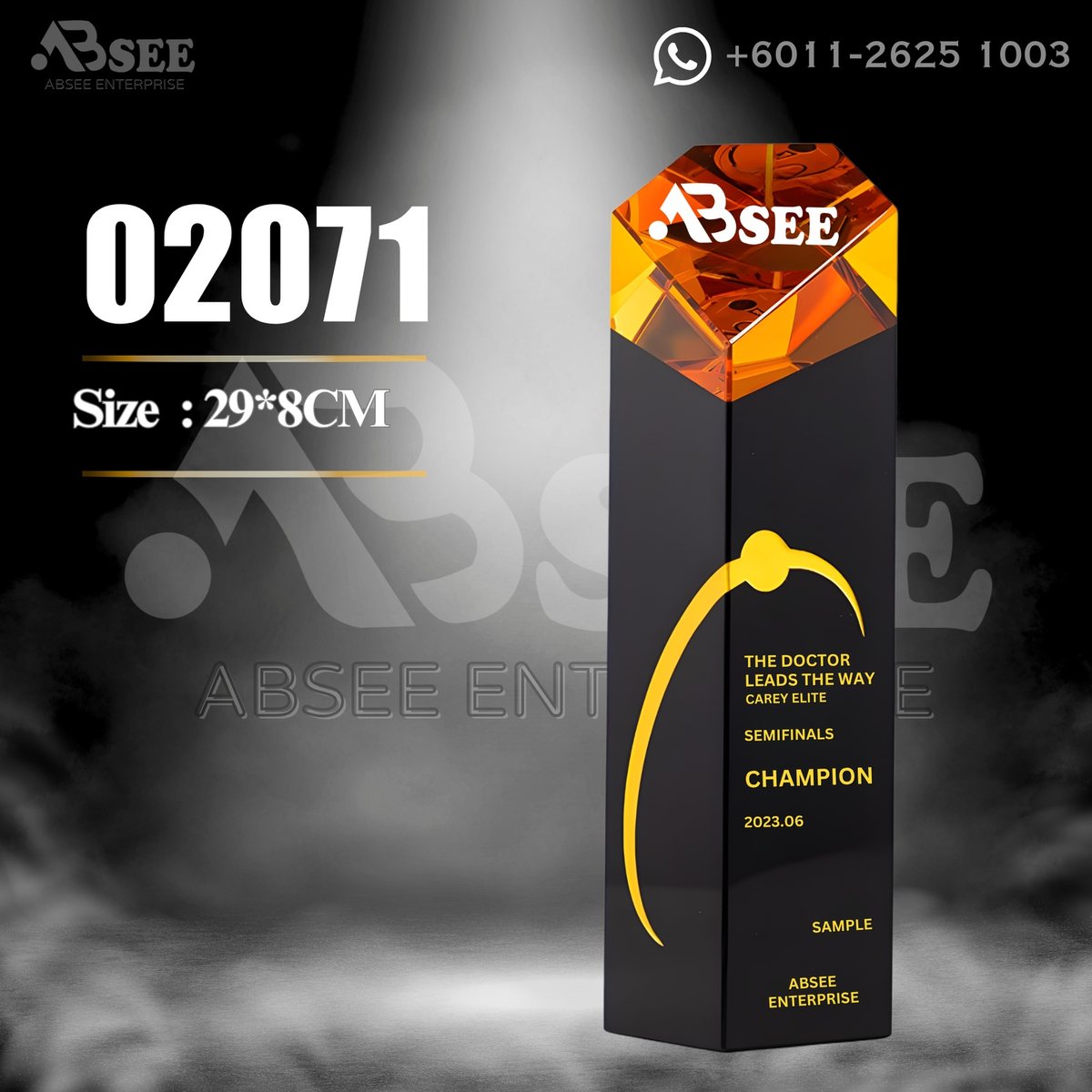 Crystal Trophy 02071 for company awards – ABSEE Malaysia