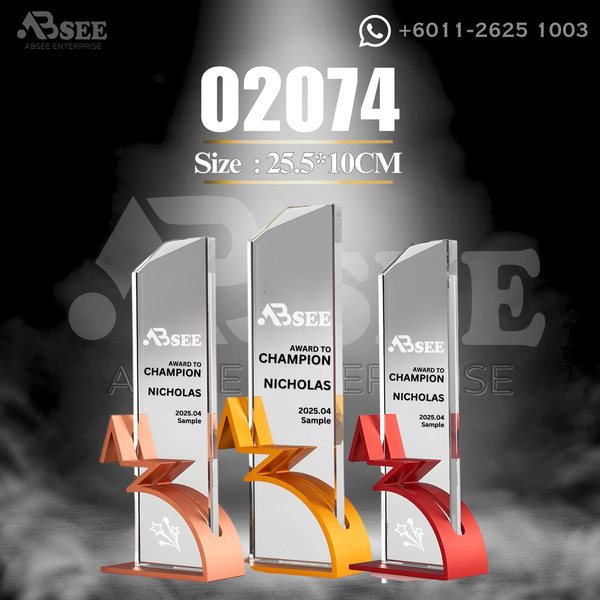 Crystal Trophy 02074 for company awards – ABSEE Malaysia