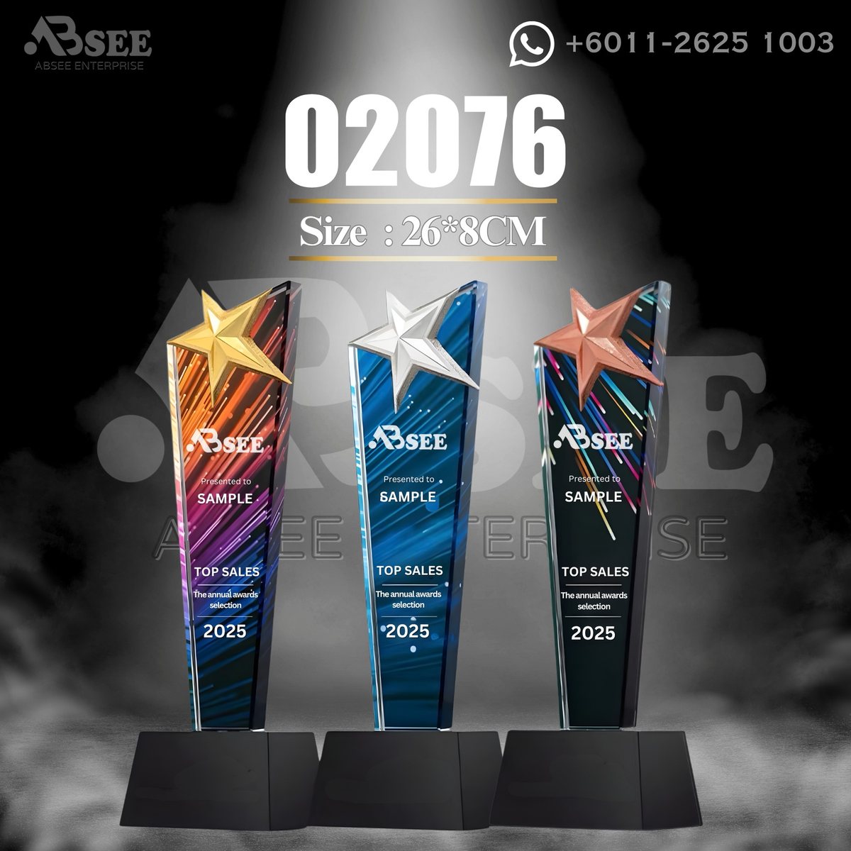 Crystal Trophy 02076 for company awards – ABSEE Malaysia