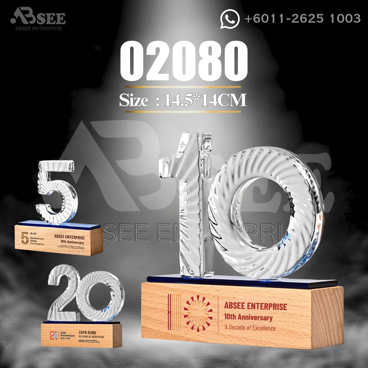 Crystal Trophy 02080 for corporate awards – ABSEE Malaysia