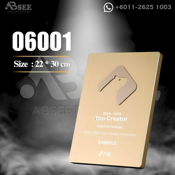 Plaque 06001 for company awards – ABSEE Malaysia
