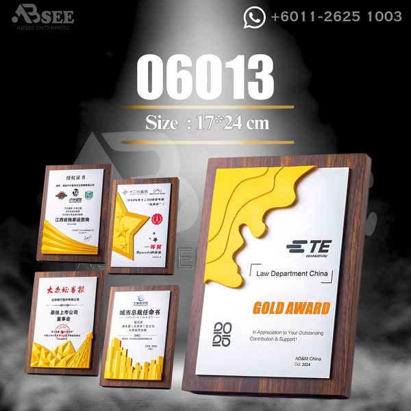 Plaque 06013 for company awards – ABSEE Malaysia